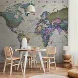  Foto tapeta - Geography study - world map with signed countries in English 400x280 Vodootporna | shoptok.hr