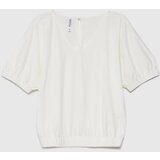 Marisse Cotton Blouse With Puffed Sleeves, White | Eponuda.ba