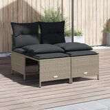Maison Chic Seti vrtnega pohištva - Vrtna garnitura - Vrtni pohištvo set 4-delna z blazinami siv poli ratan, (21815037) | Shoptok.si