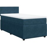 Box spring krevet s madracem plavi 90x190 cm baršunasti | shoptok.hr