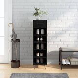 The Living Store Omarica za čevlje črna 30x35x105 cm inženirski les - Omarica Za Čevlje, (21435159) | Shoptok.si