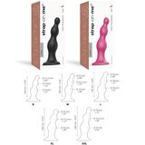 Strap-On-Me Beads S - perle, strap-on dildo (roza) | shoptok.hr
