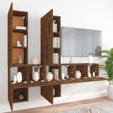  Komplet TV omaric 7-delni dimljen hrast konstruiran les, (20734813) | Shoptok.si