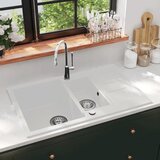 The Living Store Dvojno kuhinjsko pomivalno korito iz granita belo - Kuhinjsko Korito, (21750114) | Shoptok.si