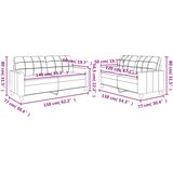 2-dijelni set sofa s jastucima sivi od umjetne kože | shoptok.hr