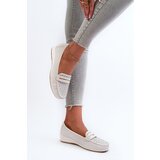 EVENTO Women's Loafers With Intricate Design Made of Eco Leather Off-White Nassnema | Shoptok.si