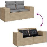vidaXL 5-dijelni vrtni set sofa s jastucima bež od poliratana | shoptok.hr