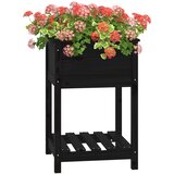  Sadilica s policom crna 54x54x81 cm od masivne borovine | Eponuda.ba