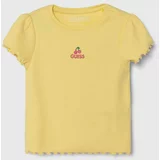 Guess Otroška kratka majica rumena barva, K4YI14 KBZP4