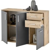 CARRYHOME komoda, siva, barve hrasta | Shoptok.si