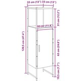 Crna ormar za kupaonicu hrast 33x33x120 5 cm konstruirano drvo | shoptok.hr