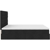 vidaXL Otomanski posteljni okvir z vzmetnicami črn 200x200 cm blago | Shoptok.si