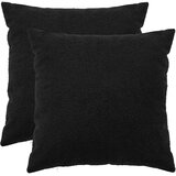  Presvlaka za jastuk 2 pcs HEERLEN Crna 60 x 60 cm Boucl&amp;eacute; Slike
