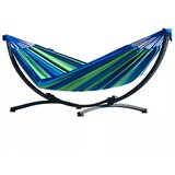 Lean Toys Vrtna viseča mreža z okvirjem za dve osebi, zelena in modra, 200x120 | Shoptok.si