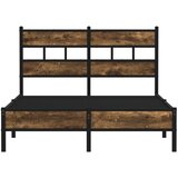  Okvir kreveta bez madraca s uzglavljem boja hrasta 120x190 cm | shoptok.hr
