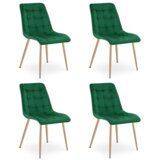  SPLIT stolica - zeleni baršun / noge od hrasta x 4 | shoptok.hr