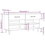 vidaXL klop za čevlje bela 102x35x55 cm inženirski les | Shoptok.si