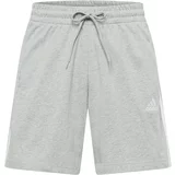 ADIDAS SPORTSWEAR Športne hlače 'Essentials' pegasto siva / bela