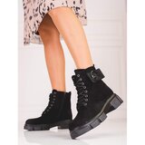 SHELOVET Black women's bags made of ecological suede Cijene