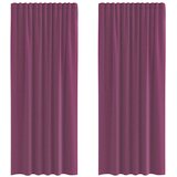 Voile zavjese s džepovima za šipke 2 kom. ljubičaste Ljubičasta 140 x 245 cm | shoptok.hr