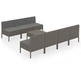 Maison Chic Seti vrtnega pohištva - Vrtna garnitura - Vrtni pohištvo set 8-delna z blazinami poli ratan siva, (21800640) | Shoptok.si