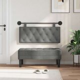  Držeće uzglavlje Zidne Tamno siva 110 x 55 x 7 cm Baršun - Tamno siva 100 cm bez LED | shoptok.hr
