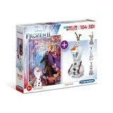 puzzle 104 kom + 3D model Frozen II