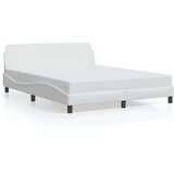 vidaXL Posteljni okvir z vzglavjem bel 160x200 cm umetno usnje | Shoptok.si