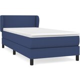 Maison Chic Box spring postelja - Vzmetna postelja z vzmetnico modra 90x200 cm blago SL13395, (21883447) | Shoptok.si
