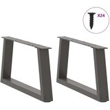  Noge za blagovaonski stol V-oblik 2 kom antracit 60x(30-31 3)cm | shoptok.hr