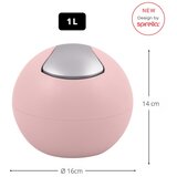 Spirella Ružičasta plastična kanta za smeće 1 l Bowl Matt – | shoptok.hr