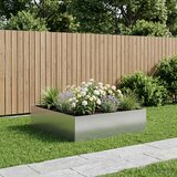  Vrtna saksija Srebrna 80 x 80 x 30 cm Pocinčani čelik | shoptok.hr