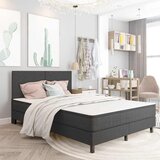 Box spring okvir za krevet od tkanine sivi 180 x 200 cm | Eponuda.com