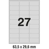  ETIKETE LASER 63,5X29,6MM POLYESTER PK20L ZWECKFORM L6011-20 SREBRNE | Shoptok.si