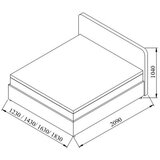 P & B POSTELJA Z VZMETNICO 180 cm x 200 cm , tekstil bež | Shoptok.si