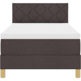  LED Box Spring Krevet Tamno smeđa 90 x 200 cm tkanina | shoptok.hr