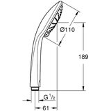 Grohe Euphoria Eco tuš ručica dve vrste mlaza limit 9,4l (GR 27238000) | Eponuda.com