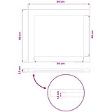  Pravokutni stolni vrh 80 x 60 x 3,2 cm Pravokutni | shoptok.hr