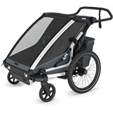 Thule Chariot Cross 2 double multifunkcionalna sportska prikolica za bicikl - 2 djece, siva | shoptok.hr