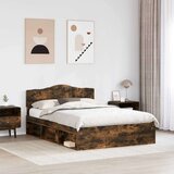  Konstrukcija postelje z vzglavjem Dimljeni oreh 150 x 200 cm, (5000102551) | Shoptok.si
