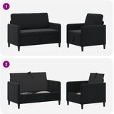  Set sofe s pohranom 2 kom. Crna Poliester | shoptok.hr