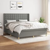 The Living Store Box spring postelja z vzmetnico temno siva 180x200 cm blago - Box Spring Postelja, (21438457) Cene
