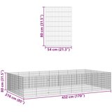  Ograda za životinje s 24 ploča 54 x 80 cm od pocinčanog željeza | shoptok.hr