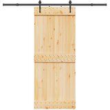  Klizna vrata NARVIK Prirodna i crna 85 x 210 cm (213,5 cm) | shoptok.hr