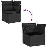 13-dijelni set vrtnih sofa s jastucima poliratan crni | shoptok.hr