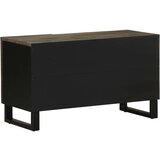 TV ormarić crni 80x33x46 cm od masivnog drva manga | shoptok.hr