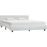 vidaXL Posteljni okvir LED belo umetno usnje 180x200 cm | Shoptok.si