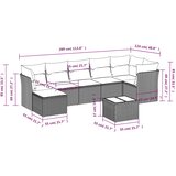  8-dijelni set vrtnih sofa od poliratana s jastucima bež | shoptok.hr
