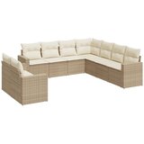  9-dijelni set vrtnih sofa s jastucima bež od poliratana | shoptok.hr