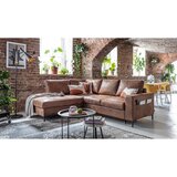 Miuform Rjava raztegljiva kotna sedežna garnitura iz umetnega usnja (levi kot) Lofty Lilly – | Shoptok.si